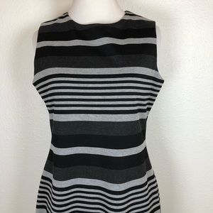 Calvin Klein gray striped stretchy dress size 4
